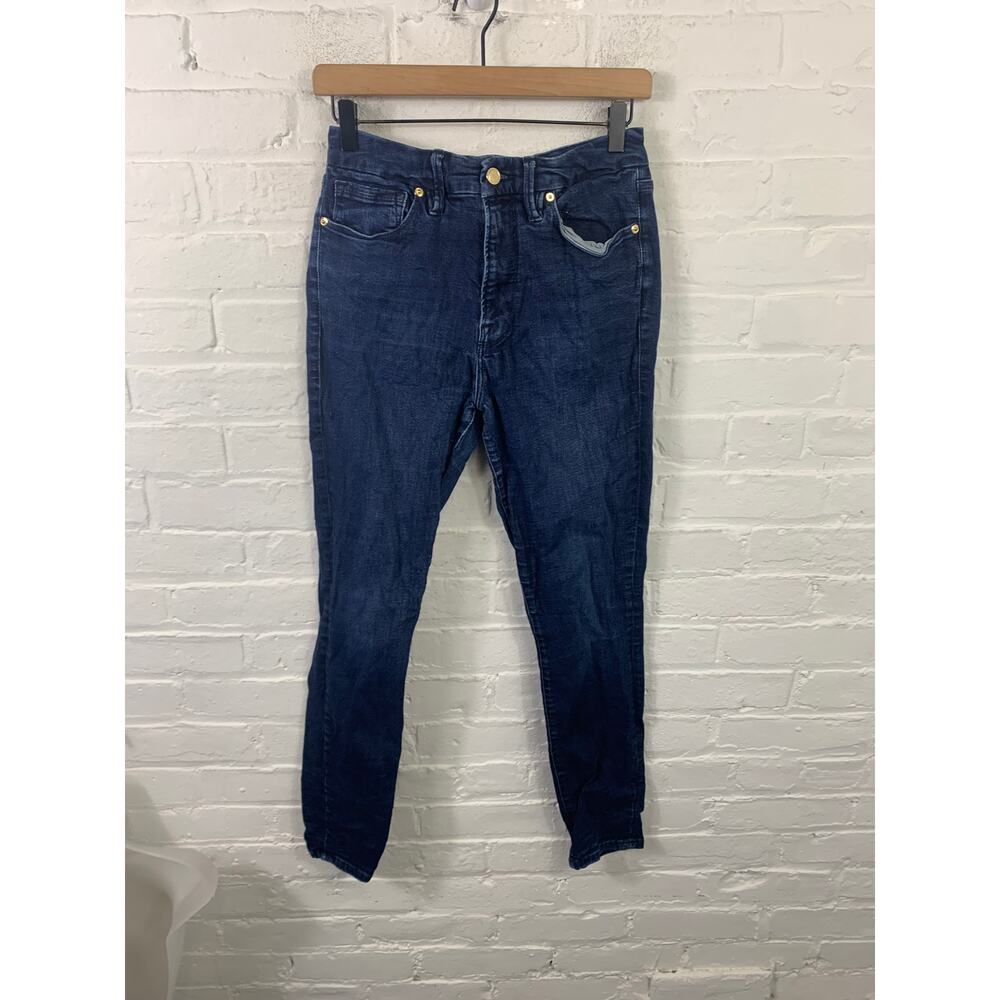 Good American Women's Skinny Jeans - Dark Blue